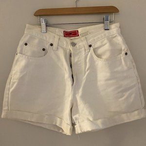 Vintage White High Waisted Shorts